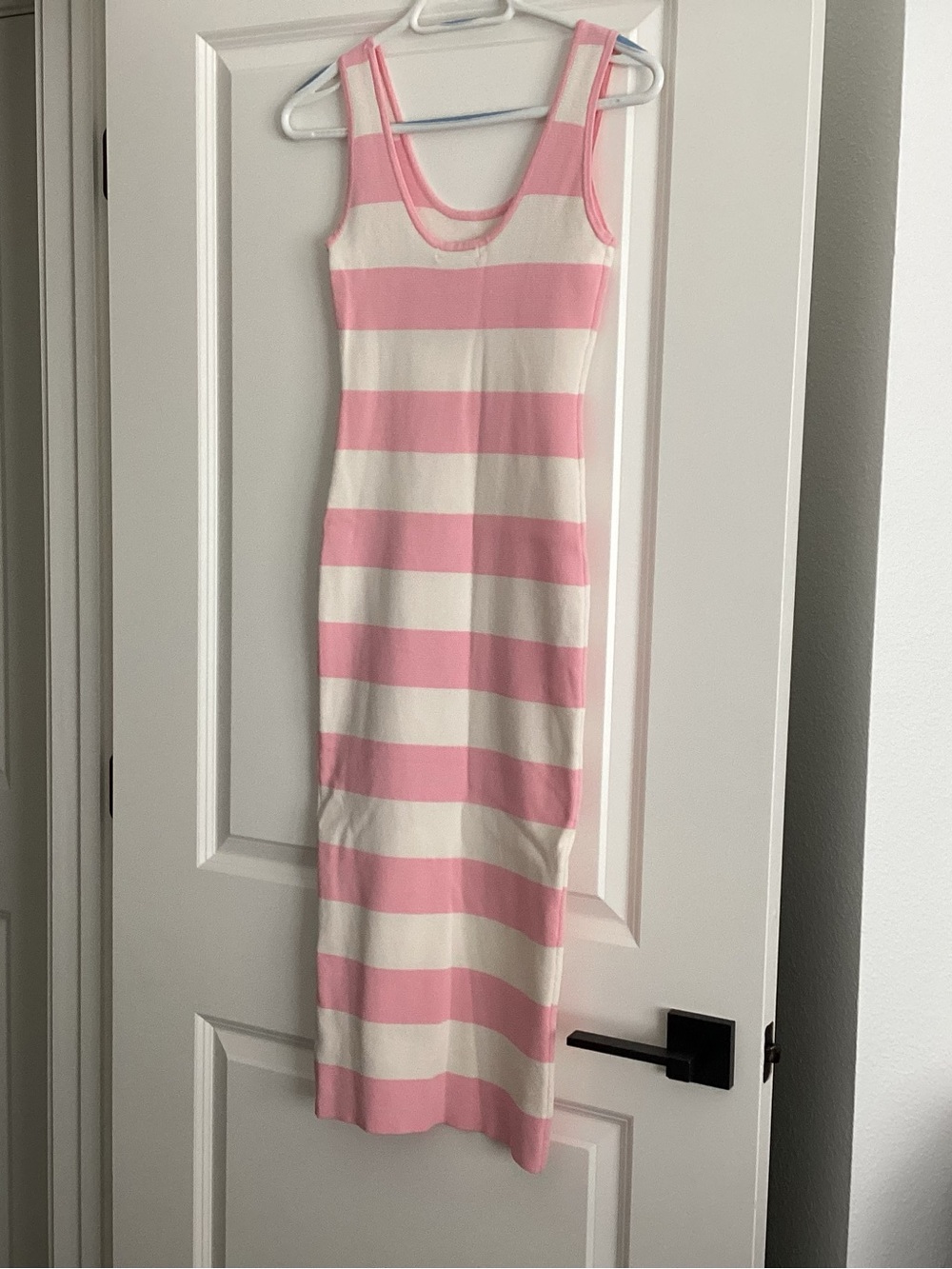 Active USA Pink and White Striped Tank Dress ~ NWT - SIZE M